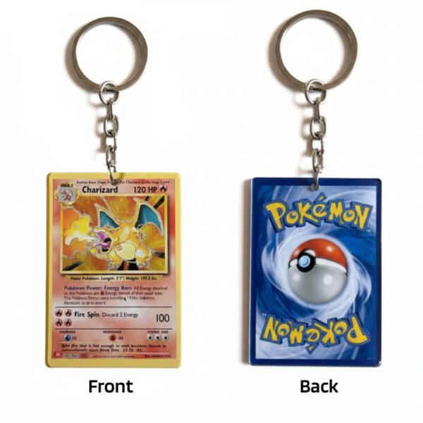 Charizard Pokemon Card First Edition Keychain