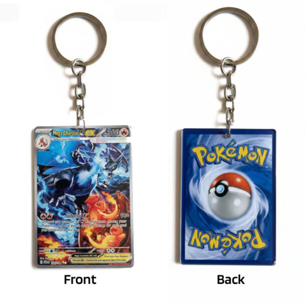 Mega Charizard X EX Card Keychain